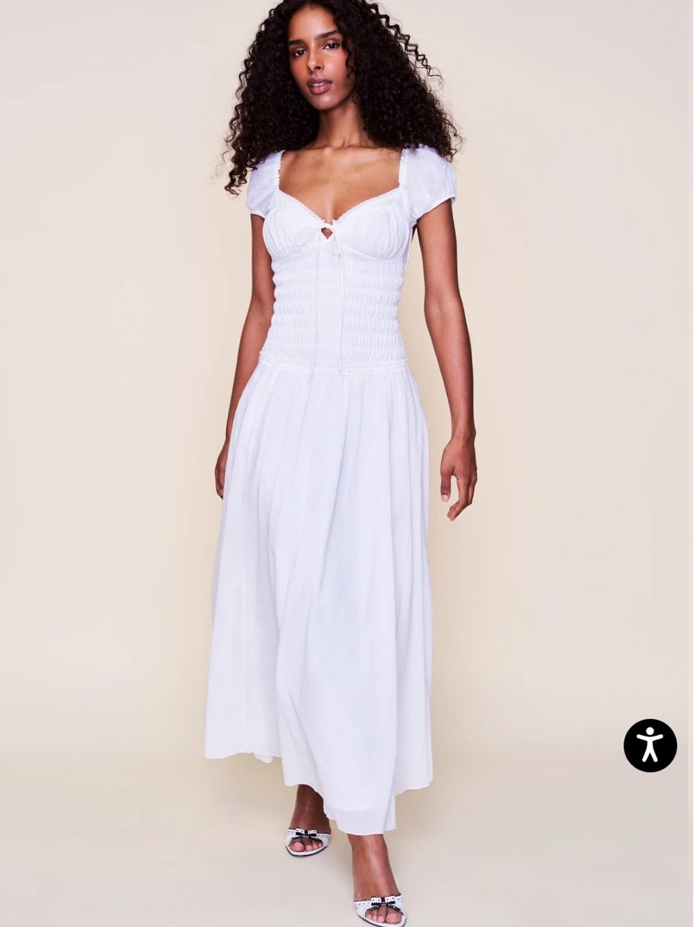 NWT Guzio Formentera Maxi Dress White with open back